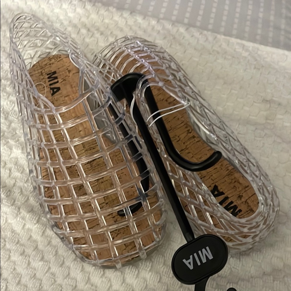 MIA White Flats with Transparent Design